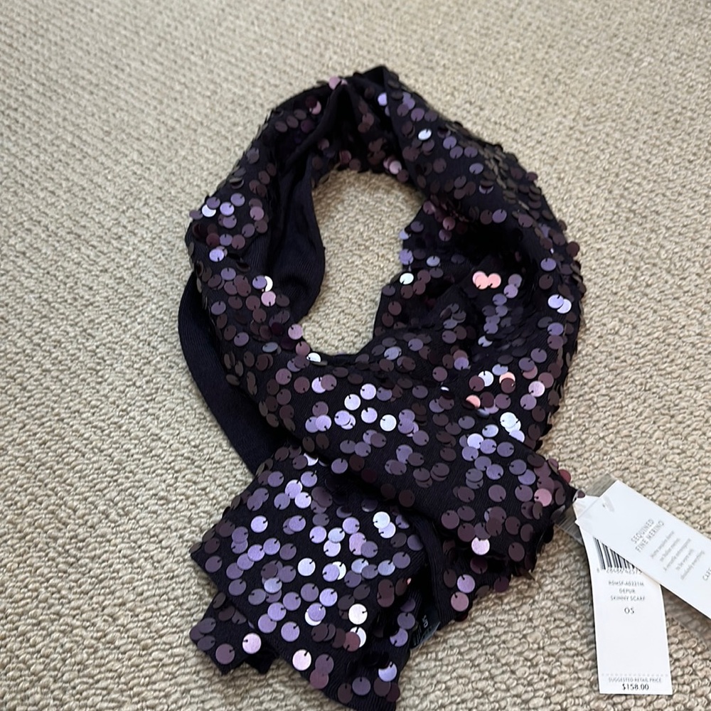 Eileen Fisher matte sequin merino scarf
